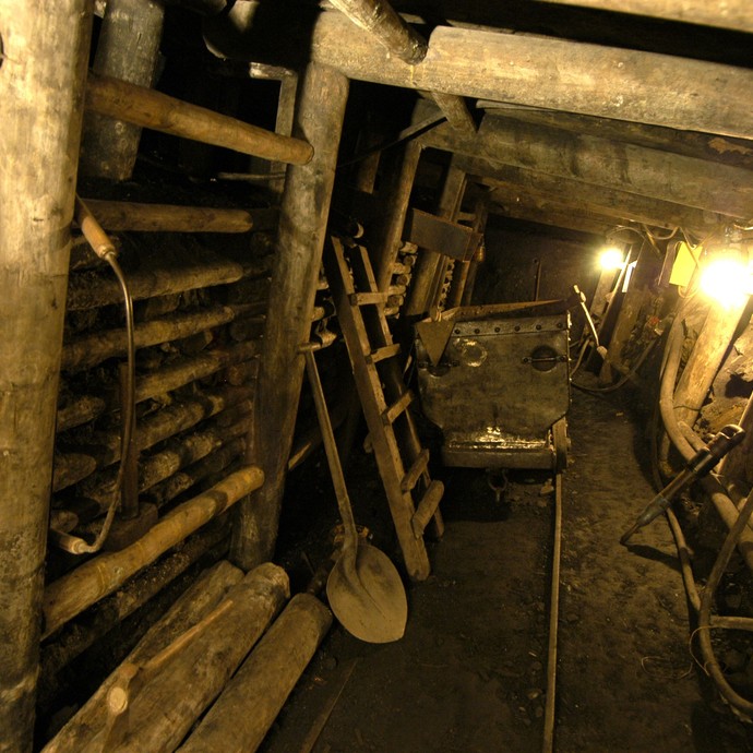 Blick ins Besucherbergwerk (vergrößerte Bildansicht wird geöffnet)